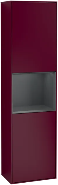 Bild von VILLEROY BOCH Finion Hochschrank, mit Beleuchtung, 2 Türen, 418 x 1516 x 270 mm, Peony Matt Lacquer / Midnight Blue Matt Lacquer #G460HGHB
