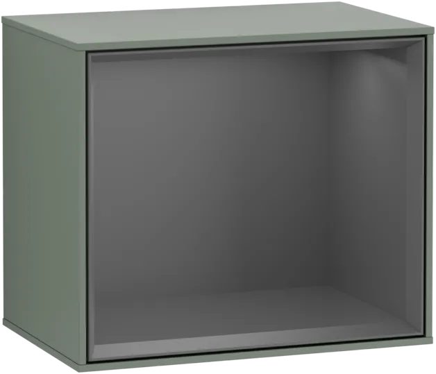 Bild von VILLEROY BOCH Finion Regalmodul, mit Beleuchtung, 418 x 340 x 270 mm, Olive Matt Lacquer / Anthracite Matt Lacquer #G580GKGM