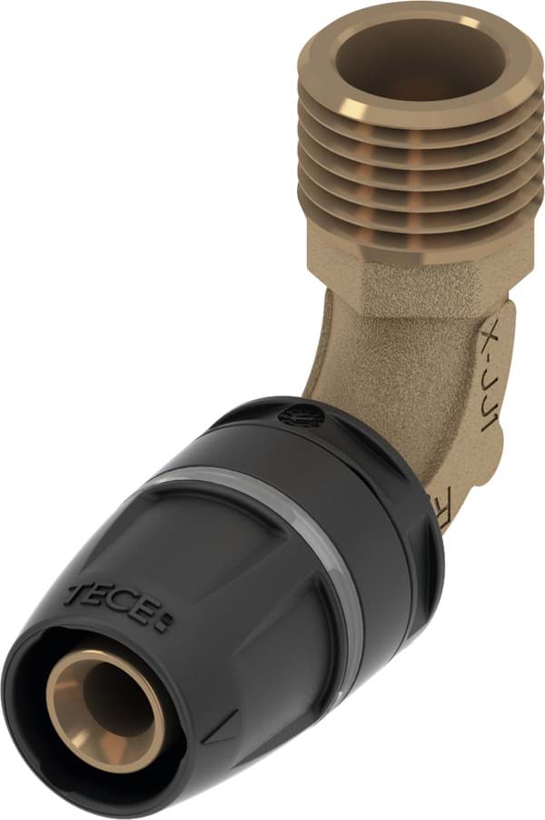 Picture of TECE TECElogo-Push male elbow dimension 32 x R 1", red brass/Si-bronze #8713307