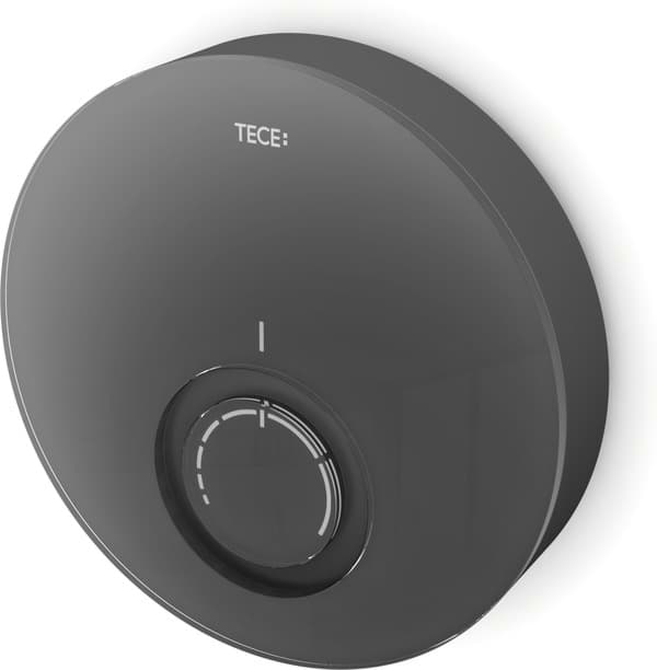 Bild von TECE TECEfloor Designthermostat-Blende DT, Glas schwarz, Gehäuse schwarz 77400015