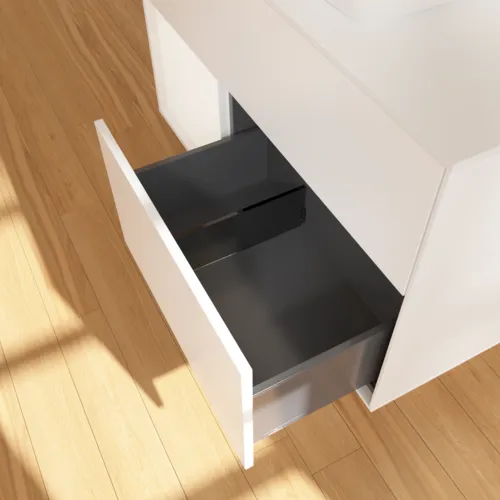 Bild von VILLEROY BOCH Finion Waschbeckenunterschrank, mit Beleuchtung, 2 Auszüge, 1000 x 603 x 501 mm, White Matt Lacquer / White Matt Lacquer / Glass White Matt #G771MTMT