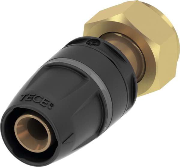 Picture of TECE TECElogo-Push screw connection, flat sealing dimension 32 x 1 1/4", red brass/Si-bronze #8733205