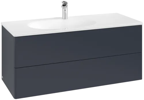 Bild von VILLEROY BOCH Antao Waschbeckenunterschrank, 2 Auszüge, 1188 x 504 x 493 mm, Front ohne Struktur, Midnight Blue Matt Lacquer #K06000HG