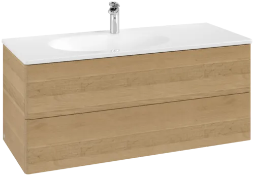Bild von VILLEROY BOCH Antao Waschbeckenunterschrank, 2 Auszüge, 1188 x 504 x 493 mm, Front ohne Struktur, Honey Oak #K06000HN