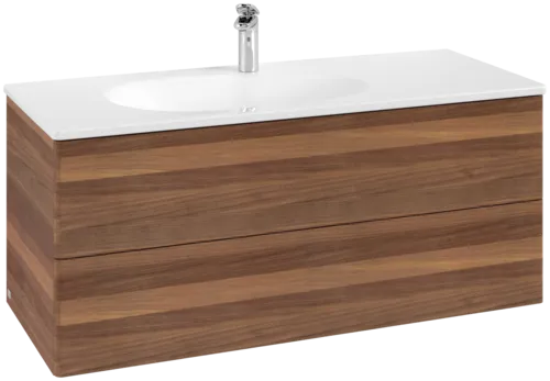 Bild von VILLEROY BOCH Antao Waschbeckenunterschrank, 2 Auszüge, 1188 x 504 x 493 mm, Front ohne Struktur, Warm Walnut #K06000HM