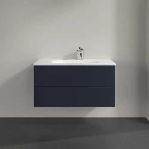Bild von VILLEROY BOCH Antao Waschbeckenunterschrank, 2 Auszüge, 988 x 504 x 496 mm, Front ohne Struktur, Midnight Blue Matt Lacquer #K05000HG