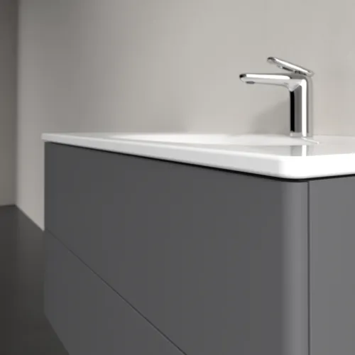 Bild von VILLEROY BOCH Antao Waschbeckenunterschrank, 2 Auszüge, 988 x 504 x 496 mm, Front ohne Struktur, Anthracite Matt Lacquer #K05000GK