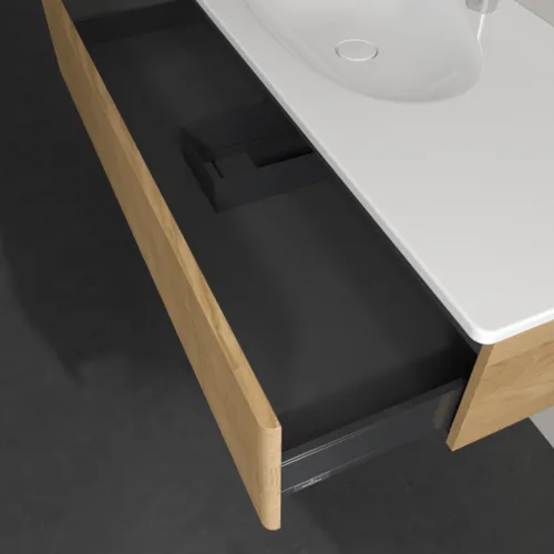 Bild von VILLEROY BOCH Antao Waschbeckenunterschrank, 1 Auszug, 1188 x 256 x 493 mm, Front mit Struktur, Honey Oak #K03100HN