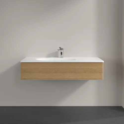 Bild von VILLEROY BOCH Antao Waschbeckenunterschrank, 1 Auszug, 1188 x 256 x 493 mm, Front mit Struktur, Honey Oak #K03100HN