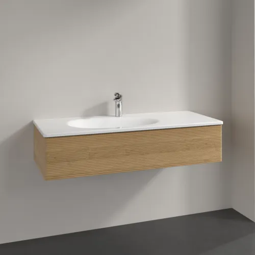 Bild von VILLEROY BOCH Antao Waschbeckenunterschrank, 1 Auszug, 1188 x 256 x 493 mm, Front mit Struktur, Honey Oak #K03100HN