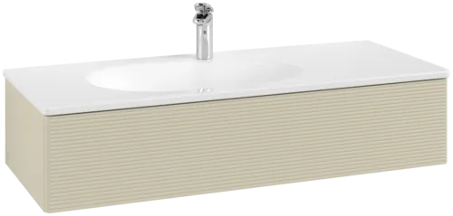 Bild von VILLEROY BOCH Antao Waschbeckenunterschrank, 1 Auszug, 1188 x 256 x 493 mm, Front mit Struktur, Silk Grey Matt Lacquer #K03100HJ