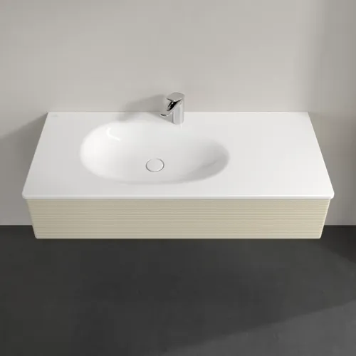 Bild von VILLEROY BOCH Antao Waschbeckenunterschrank, 1 Auszug, 1188 x 256 x 493 mm, Front mit Struktur, Silk Grey Matt Lacquer #K03100HJ