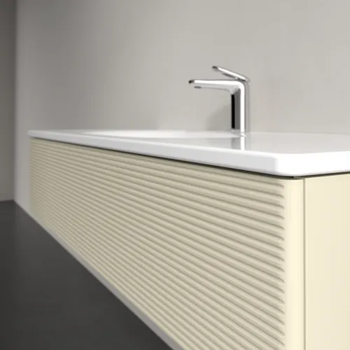 Bild von VILLEROY BOCH Antao Waschbeckenunterschrank, 1 Auszug, 1188 x 256 x 493 mm, Front mit Struktur, Silk Grey Matt Lacquer #K03100HJ