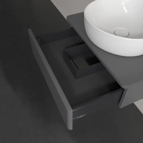 Bild von VILLEROY BOCH Antao Waschbeckenunterschrank, 1 Auszug, 600 x 190 x 500 mm, Front ohne Struktur, Anthracite Matt Lacquer / Anthracite Matt Lacquer #K07010GK