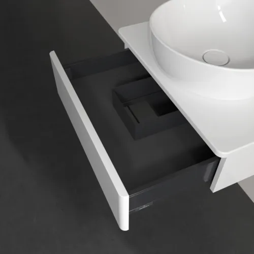 Bild von VILLEROY BOCH Antao Waschbeckenunterschrank, 1 Auszug, 600 x 190 x 500 mm, Front ohne Struktur, Glossy White Lacquer / Glossy White Lacquer #K07010GF