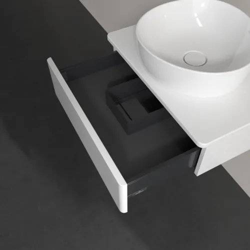 Bild von VILLEROY BOCH Antao Waschbeckenunterschrank, 1 Auszug, 600 x 190 x 500 mm, Front ohne Struktur, Glossy White Lacquer / Glossy White Lacquer #K07010GF