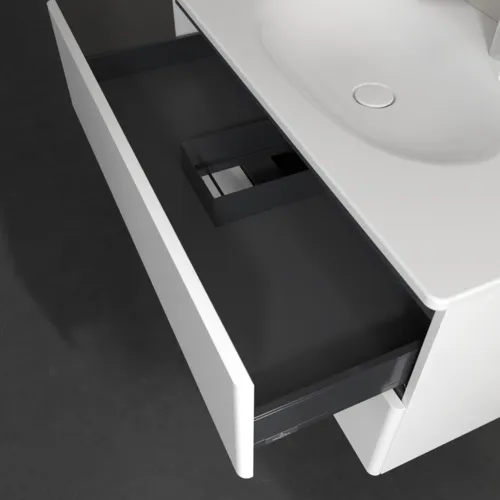 Bild von VILLEROY BOCH Antao Waschbeckenunterschrank, 2 Auszüge, 988 x 504 x 496 mm, Front ohne Struktur, White Matt Lacquer #K05000MT