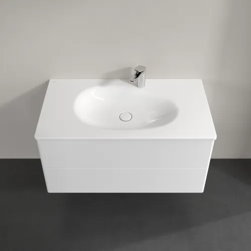 Bild von VILLEROY BOCH Antao Waschbeckenunterschrank, 2 Auszüge, 988 x 504 x 496 mm, Front ohne Struktur, White Matt Lacquer #K05000MT