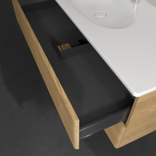 Bild von VILLEROY BOCH Antao Waschbeckenunterschrank, 2 Auszüge, 1188 x 504 x 493 mm, Front mit Struktur, Honey Oak #K06100HN
