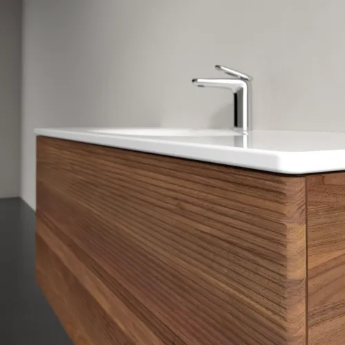 Picture of VILLEROY BOCH Antao Vanity unit, 2 pull-out compartments, 1188 x 504 x 493 mm, Front with grain texture, Warm Walnut #K06100HM