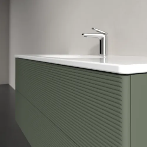 Bild von VILLEROY BOCH Antao Waschbeckenunterschrank, 2 Auszüge, 1188 x 504 x 493 mm, Front mit Struktur, Leaf Green Matt Lacquer #K06100HL
