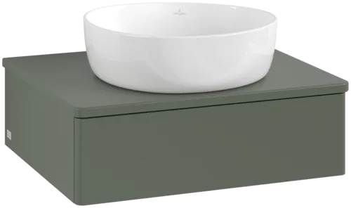 Bild von VILLEROY BOCH Antao Waschbeckenunterschrank, 1 Auszug, 600 x 190 x 500 mm, Front ohne Struktur, Leaf Green Matt Lacquer / Leaf Green Matt Lacquer #K07010HL