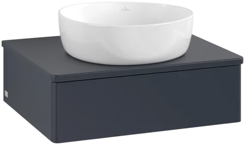 Bild von VILLEROY BOCH Antao Waschbeckenunterschrank, 1 Auszug, 600 x 190 x 500 mm, Front ohne Struktur, Midnight Blue Matt Lacquer / Midnight Blue Matt Lacquer #K07010HG