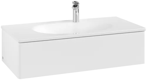Bild von VILLEROY BOCH Antao Waschbeckenunterschrank, 1 Auszug, 988 x 256 x 493 mm, Front ohne Struktur, White Matt Lacquer #K02000MT