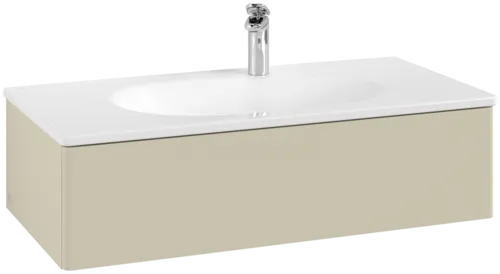 Bild von VILLEROY BOCH Antao Waschbeckenunterschrank, 1 Auszug, 988 x 256 x 493 mm, Front ohne Struktur, Silk Grey Matt Lacquer #K02000HJ
