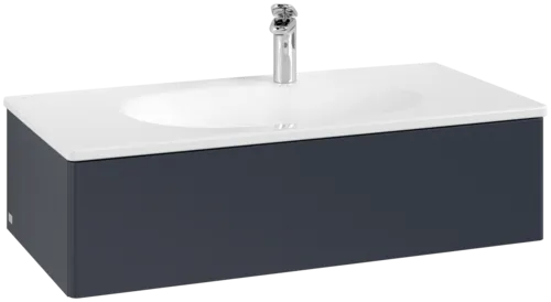 Bild von VILLEROY BOCH Antao Waschbeckenunterschrank, 1 Auszug, 988 x 256 x 493 mm, Front ohne Struktur, Midnight Blue Matt Lacquer #K02000HG