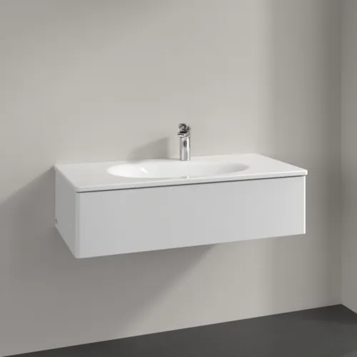 Bild von VILLEROY BOCH Antao Waschbeckenunterschrank, 1 Auszug, 988 x 256 x 493 mm, Front ohne Struktur, Glossy White Lacquer #K02000GF