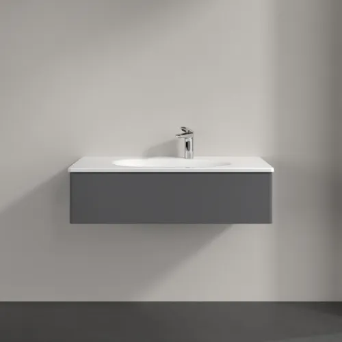 Obrázek VILLEROY BOCH Toaletní skříňka Antao, 1 zásuvka, 988 x 256 x 493 mm, přední strana bez konstrukce, antracitový matný lak #K02000GK