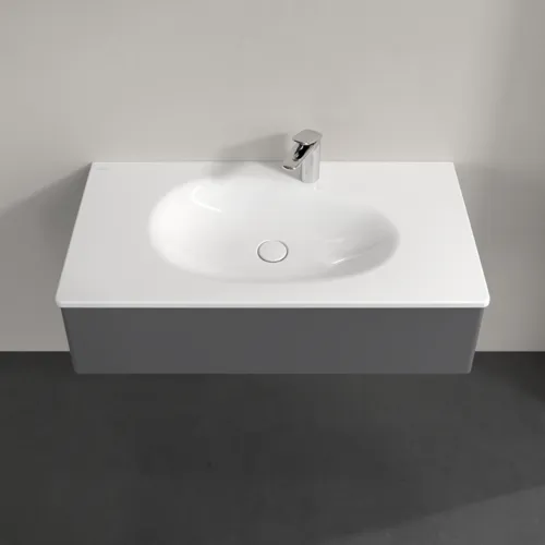 Obrázek VILLEROY BOCH Toaletní skříňka Antao, 1 zásuvka, 988 x 256 x 493 mm, přední strana bez konstrukce, antracitový matný lak #K02000GK