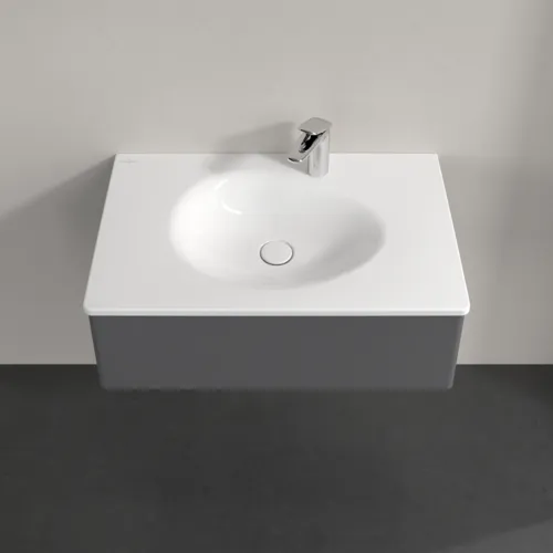 Bild von VILLEROY BOCH Antao Waschbeckenunterschrank, 1 Auszug, 788 x 256 x 496 mm, Front ohne Struktur, Anthracite Matt Lacquer #K01000GK
