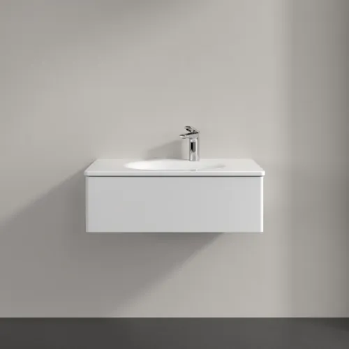 Obrázek VILLEROY BOCH Toaletní skříňka Antao, 1 zásuvka, 788 x 256 x 496 mm, přední strana bez konstrukce, lesklý bílý lak #K01000GF