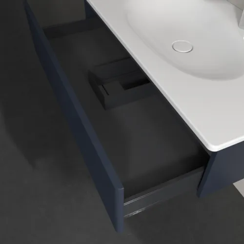 Bild von VILLEROY BOCH Antao Waschbeckenunterschrank, 1 Auszug, 988 x 256 x 493 mm, Front mit Struktur, Midnight Blue Matt Lacquer #K02100HG
