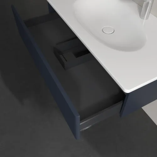 Bild von VILLEROY BOCH Antao Waschbeckenunterschrank, 1 Auszug, 988 x 256 x 493 mm, Front mit Struktur, Midnight Blue Matt Lacquer #K02100HG