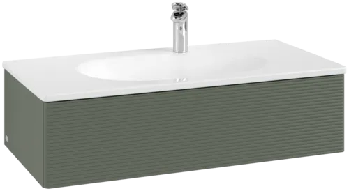 Bild von VILLEROY BOCH Antao Waschbeckenunterschrank, 1 Auszug, 988 x 256 x 493 mm, Front mit Struktur, Leaf Green Matt Lacquer #K02100HL