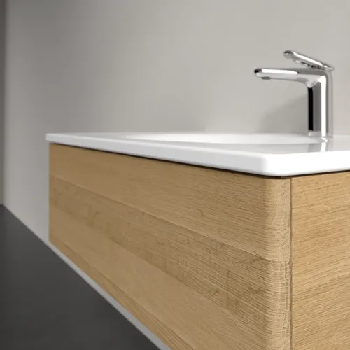 Obrázek VILLEROY BOCH Toaletní skříňka Antao, 1 zásuvka, 788 x 256 x 496 mm, přední strana bez konstrukce, medový dub #K01000HN