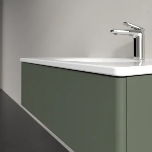 Obrázek VILLEROY BOCH Toaletní skříňka Antao, 1 zásuvka, 788 x 256 x 496 mm, přední strana bez konstrukce, listově zelený matný lak #K01000HL