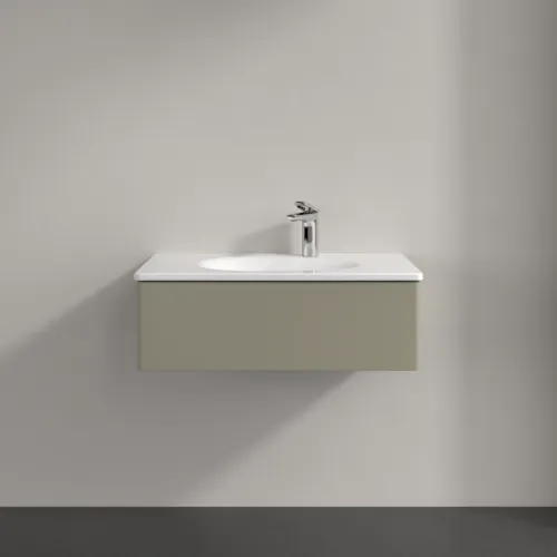 Obrázek VILLEROY BOCH Toaletní skříňka Antao, 1 zásuvka, 788 x 256 x 496 mm, přední strana bez konstrukce, matný lak Stone Grey #K01000HK