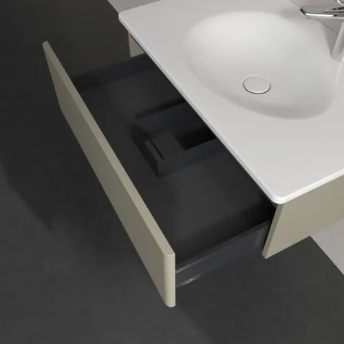 Obrázek VILLEROY BOCH Toaletní skříňka Antao, 1 zásuvka, 788 x 256 x 496 mm, přední strana bez konstrukce, matný lak Stone Grey #K01000HK