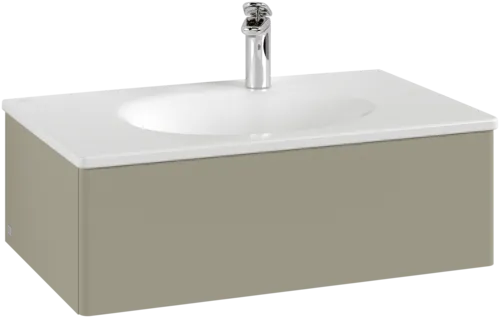 Obrázek VILLEROY BOCH Toaletní skříňka Antao, 1 zásuvka, 788 x 256 x 496 mm, přední strana bez konstrukce, matný lak Stone Grey #K01000HK