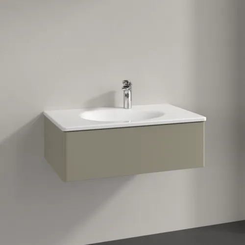 Obrázek VILLEROY BOCH Toaletní skříňka Antao, 1 zásuvka, 788 x 256 x 496 mm, přední strana bez konstrukce, matný lak Stone Grey #K01000HK