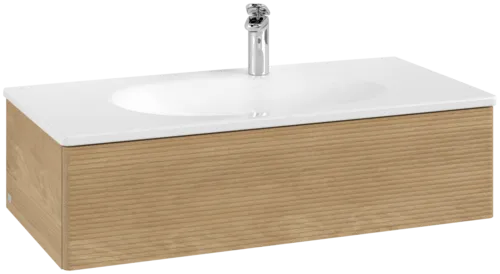Bild von VILLEROY BOCH Antao Waschbeckenunterschrank, 1 Auszug, 988 x 256 x 493 mm, Front mit Struktur, Honey Oak #K02100HN