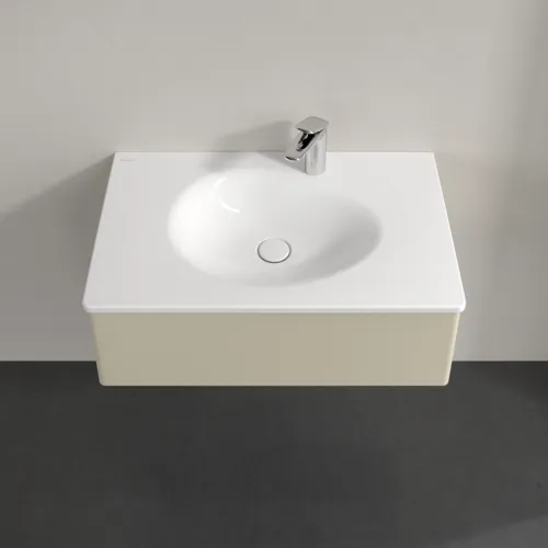 Obrázek VILLEROY BOCH Toaletní skříňka Antao, 1 zásuvka, 788 x 256 x 496 mm, přední strana bez konstrukce, hedvábně šedý matný lak #K01000HJ