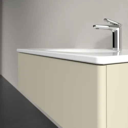 Obrázek VILLEROY BOCH Toaletní skříňka Antao, 1 zásuvka, 788 x 256 x 496 mm, přední strana bez konstrukce, hedvábně šedý matný lak #K01000HJ