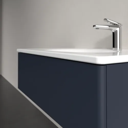Obrázek VILLEROY BOCH Toaletní skříňka Antao, 1 zásuvka, 788 x 256 x 496 mm, přední strana bez konstrukce, matný lak Midnight Blue #K01000HG