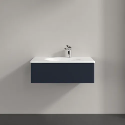 Obrázek VILLEROY BOCH Toaletní skříňka Antao, 1 zásuvka, 788 x 256 x 496 mm, přední strana bez konstrukce, matný lak Midnight Blue #K01000HG