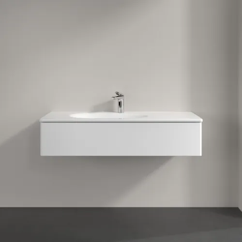 Obrázek VILLEROY BOCH Toaletní skříňka Antao, 1 zásuvka, 1188 x 256 x 493 mm, přední strana bez konstrukce, bílý matný lak #K03000MT